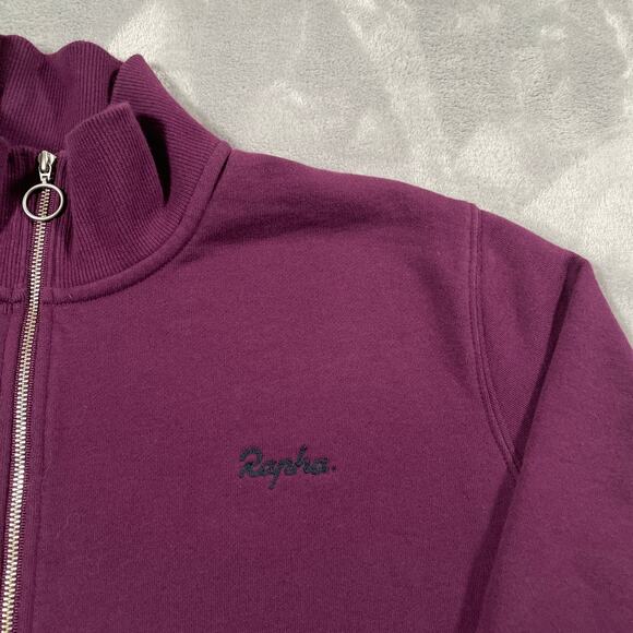 Rapha Sweatshirt Large Purple Full Zip Mock Neck Casual Athleisure Basic Classic - Picture 5 of 8